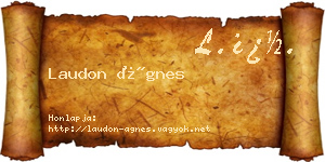 Laudon Ágnes névjegykártya